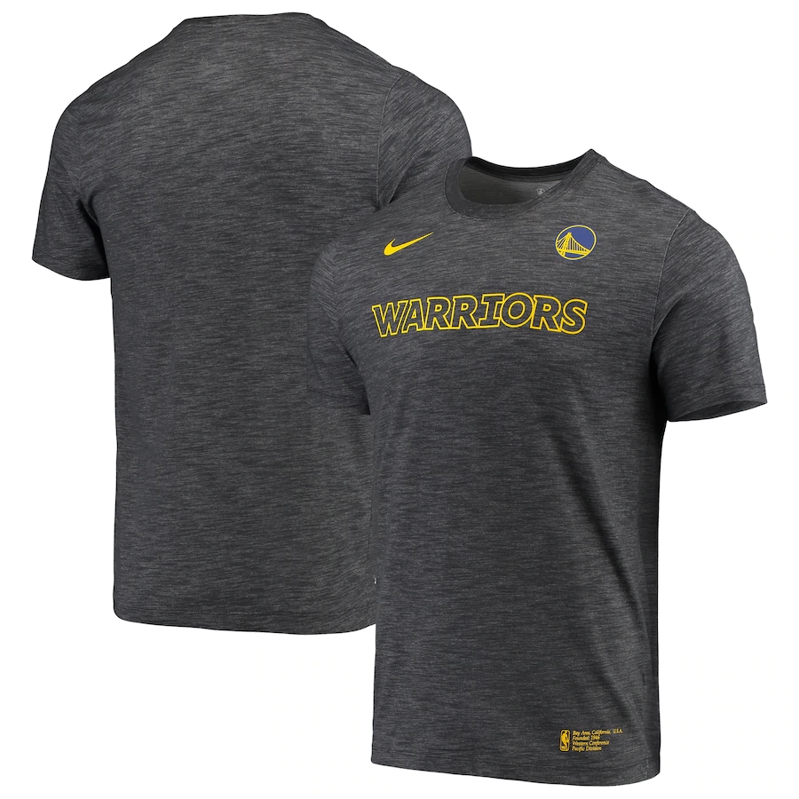 2020 NBA Men Nike Golden State Warriors Heathered Gray Essential Facility Performance TShirt->nba t-shirts->Sports Accessory
